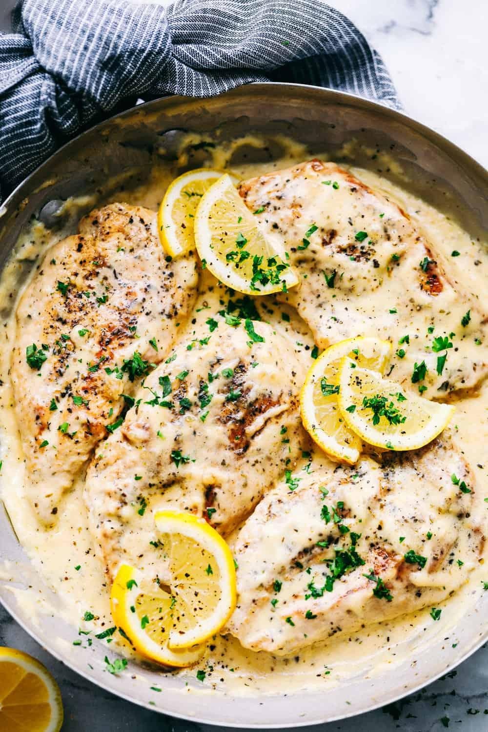 Roasted Garlic and Herb Chicken with Lemon and Parmesan