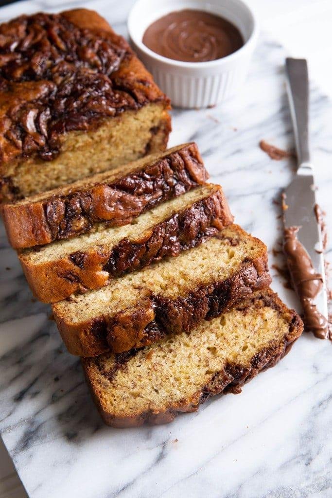 Satisfy Your Sweet Tooth with This Decadent Nutella Banana Bread Recipe