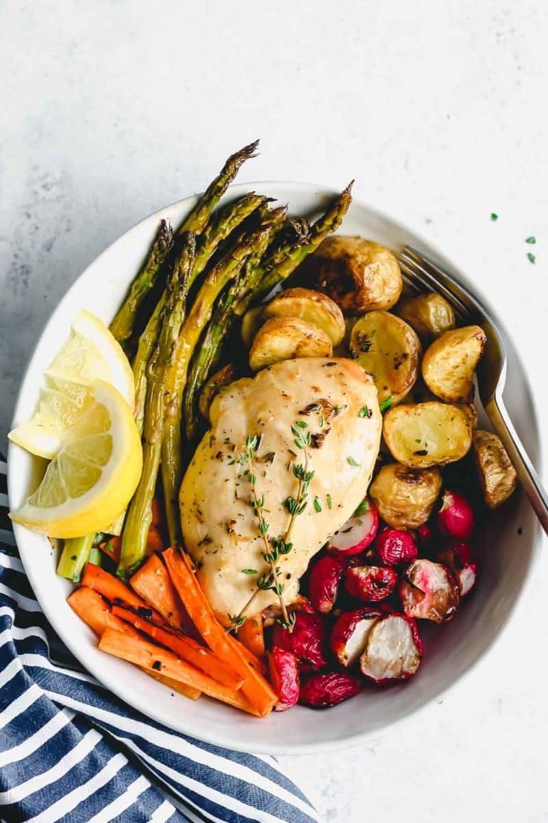 Quick and Easy Sheet Pan Dinner: Lemon Herb Chicken with Roasted Vegetables