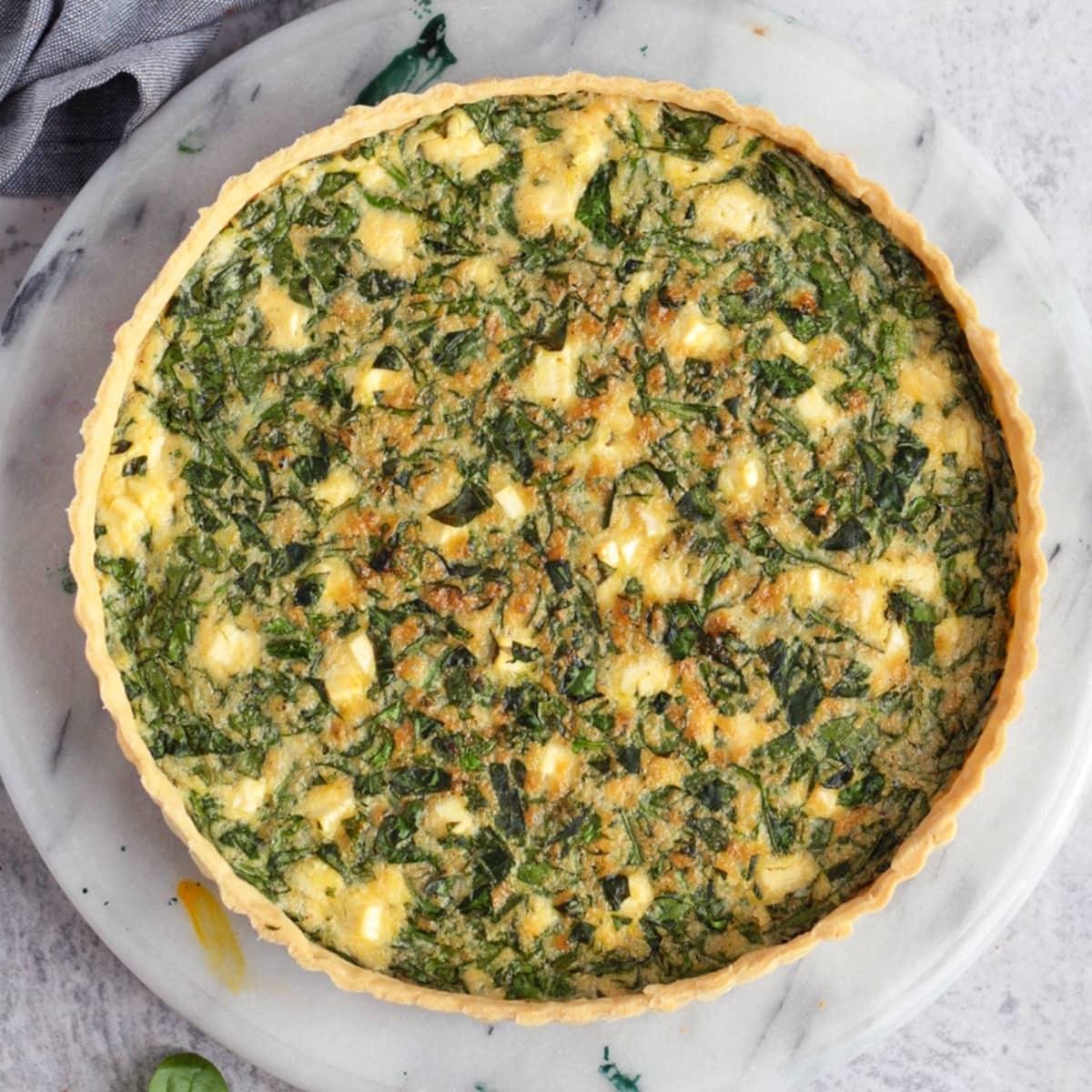 Savory Spinach and Feta Quiche Recipe: Perfect for Brunch or a Quick Dinner!