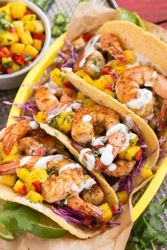 Spicy Shrimp Tacos with Mango Salsa - A Flavorful Fiesta for Your Taste Buds